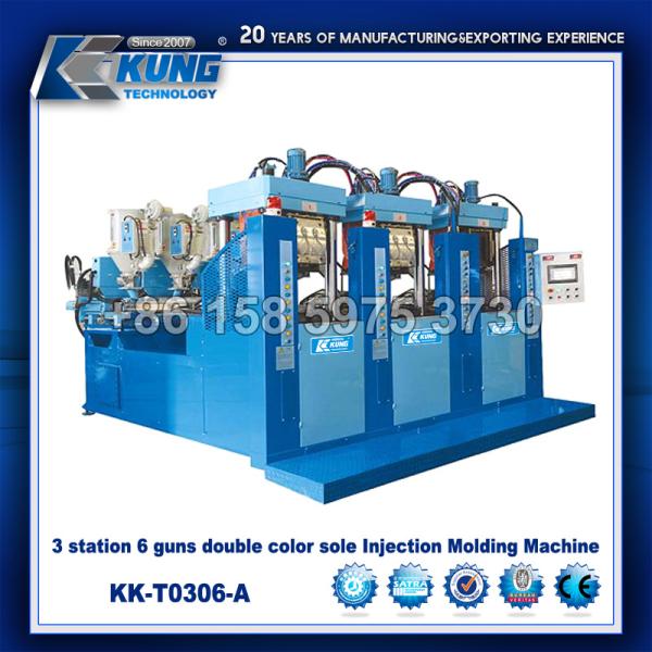 4 Station 2 Guns Double Color Sole Injection Molding Machine