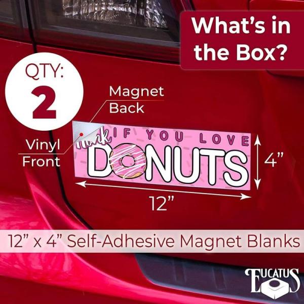 Self Adhesive Custom Car Magnetic Bumper Stickers Flexible Magnet Material