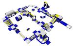 TUV Certification Inflatable Floating Water Park For Lake / Resort