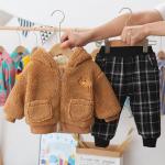 120cm 47.2in Winter Children'S Clothing Cartoon Teddy Bear Sweatsuit Hooded