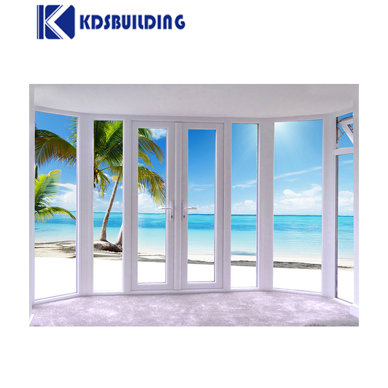 Sound Proof Upvc Swing Door Hurricane Casement Window PVC Glass Door