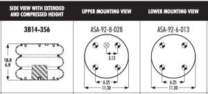 Wholesale 3B14-356 Industrial Air Spring Goodyear Bellows 578-93-3-350 from china suppliers
