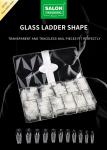 500PCS Ladder Shape Nail Tips Set Embossed Glass False Nails With Storage Box