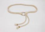 1.5CM Beige Color Stretch Webbing Belt , Ladies Webbing Belt 65 - 80cm Length