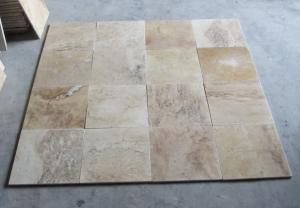 China Mixed Color Travertine Tiles Natural Paving Stone Travertine Wall Tiles Patio Stone on sale