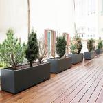 Custom Colour Shopping Mall Decorative Large Indoor Silver Mirror Flower Planter
