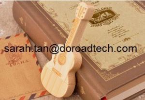 Wholesale Retail 100% Real Capacity Genuine Natural Wooden Guitar Shape Model USB 2.0 Memory Sticks from china suppliers