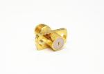 Microstrip Series Female 2 Holes Brass Gold Plated Flange Mount SMA Connector