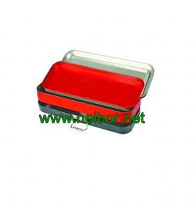 China metal pencil box tin pencil case with 3 floors and metal clasp on sale