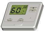 Single Stage 1 Heat 1 Cool Digital Boiler Thermostat Non - Programmable