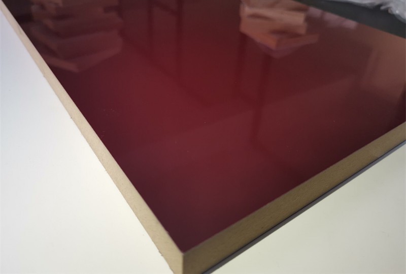18mm high gloss kitchen cabinet mdf boards/acrylic mdf boards with red colors
