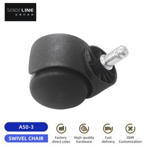 Wholesale Nylon Office Chair Wheel Replacement 50mm Ring / Thread Cardan Bifma Test from china suppliers