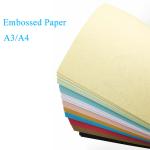 A4 Binding Cover Colored Embossed Leather Texture Paper