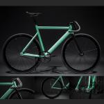 Electroplating Frame Fixed Gear Bicycle Single Speed 52cm Retro Steel Silver