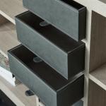18mm Glass Door Modern Wardrobe Closets With Drawers