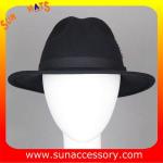 0070375 Sun Accessory customized winter wool felt jazz style fedora hats ,unisex