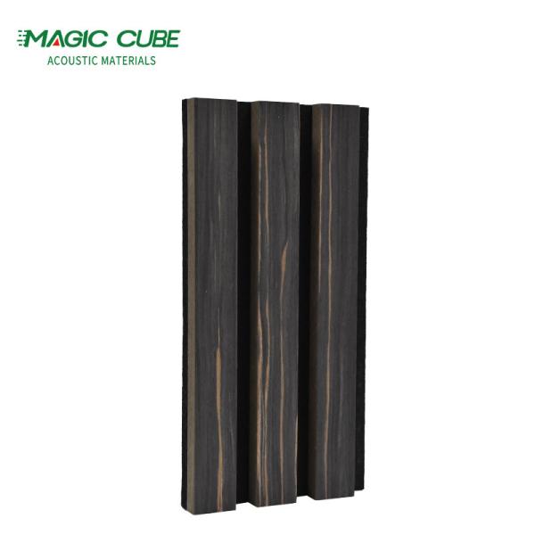 Polyester Fiber Acoustic Panel Wooden Slat Wall Panels for Theater Fr MDF Face