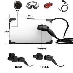 Wholesale 15KW / 20KW Portable DC Fast Charging Stations EV Charger CCS / Tesla / CHAdeMO / GBT from china suppliers
