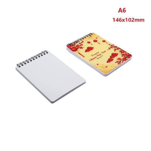 DIY Double-Sided Printed PET Plastic Vertical Blank Sublimation Coil Notebook A6 Personalized Spiral Notebooks