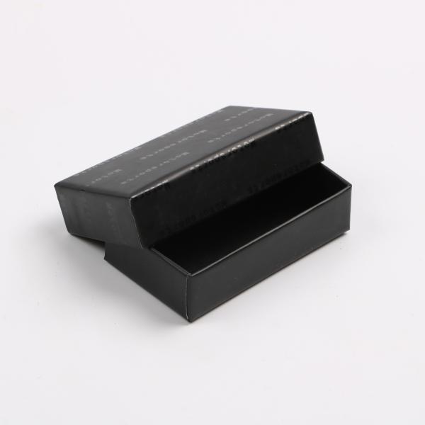 Black Rectangular Rigid Packaging Box Lid And Base Spot UV Single Side Coating Design Rectangular Shape
