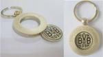 Pad Printing Zinc alloy 3.0mm custom promotion metal keyrings