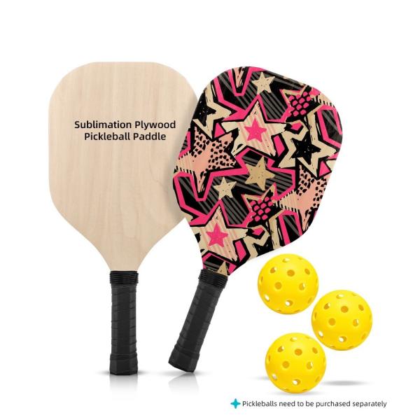 Custom Logo Double Sided Printed Plywood Pickleball Paddle Sublimation Blank
