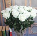 UVG White Artificial Flowers Wholesale Real Touch Silk Flower Rose for Party