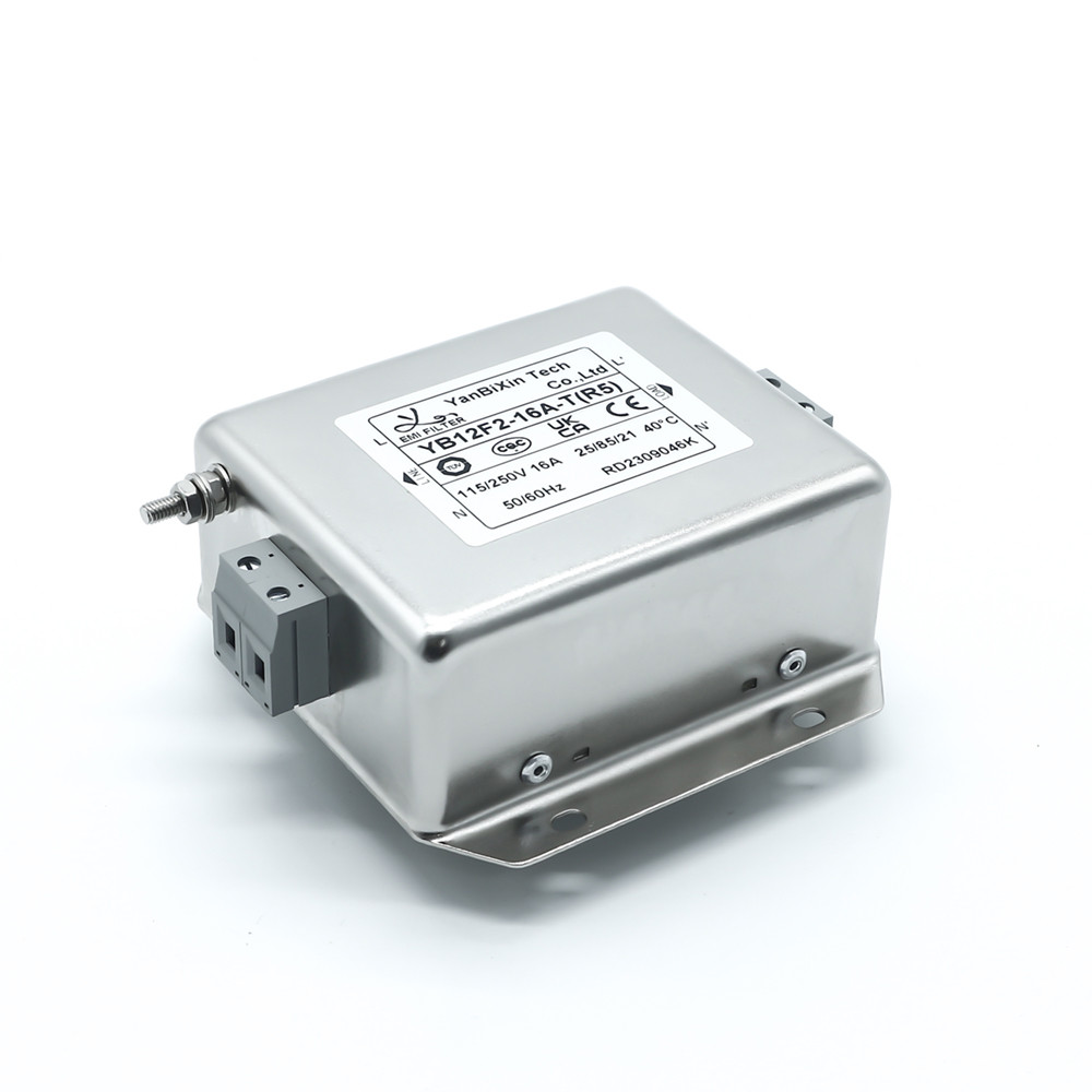 YB12F2 15amp 220V Single Phase Filter Din Rail RFI Filter For Automation Equipment