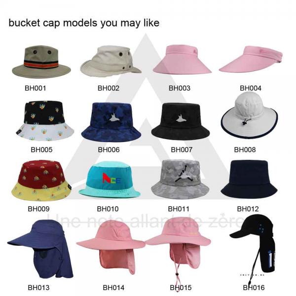 Adjustable Folding Outdoor Boonie Hat , Men Beach Sunshade Camo Bucket Hat With String