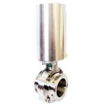 Sanitary Stainless Steel 304 316L Pneumatic Butterfly Valve With Pneumatic