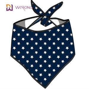 Wholesale Unique Shape Adjustable Fit Pet Bandana Premium Durable Fabric Stars Stripes designer dog bandanas from china suppliers