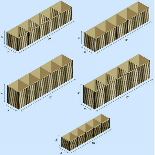 Zinc Aluminum Alloy Military Hesco Barriers Hesco Defense Wall Welded Mesh