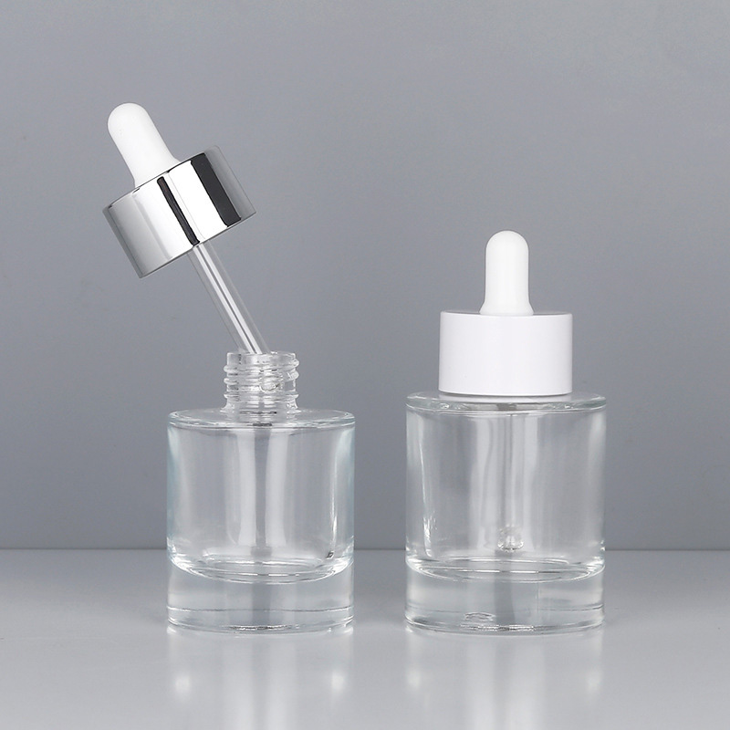 15ml 1oz 30ml 50ml Clear Frosted Glass Oil Bottle Green Transparent Dropper Bottle for Cosmetics Packaging Sealing Type