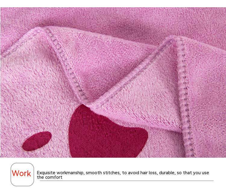 Home/Hotel Coral Fleece Soft Towel Set Microfiber Bear Print Bath Towel Three-piece Set
