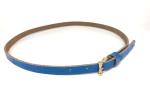 Blue Skinny Thin 15mm Women's Fashion Leather Belts
