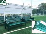 2.15m Aluminum Soccer Pitch Portable Soccer Bench With Tent Player Team Rest
