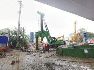 Wholesale KR300ES Rotary Drilling Piling Rig Low Headroom Hydraulic 320KN/M from china suppliers