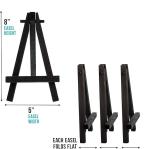 Small black wooden easel stand A Frame tripod stand Holder For Canvases Photos