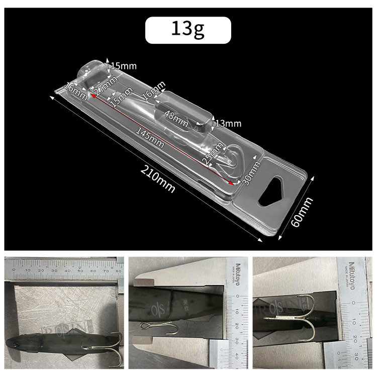 PVC Clear Fishing Tackle Packaging Blister Clamshell Fishing Lure Packaging Boxes