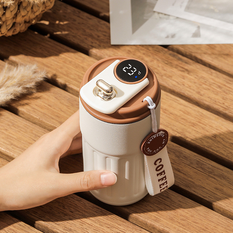 420ml Stainless Steel Temperature Display Water Cup with 6-12h Insulation