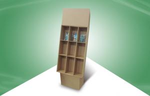 Wholesale Brown Home CD / Magazine Free Standing Display Stands 30kgs Loading from china suppliers