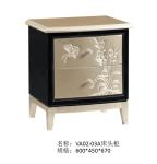 Neoclassic design of Luxury Bedroom sets High end Bed Headboard in Glossy black