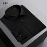 Gathered Waist Cotton Buttoned Work Dress Shirt 5000 Quantity Black Rayon Silk