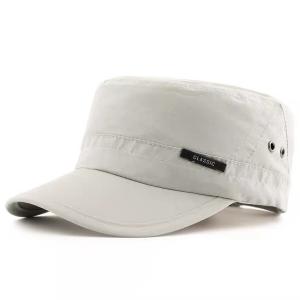 Wholesale OEM ODM Cotton Cadet Adjustable Army Baseball Caps Flat Top from china suppliers