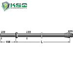 H25 Hex 22 mm Drill Rod Shank 108 mm