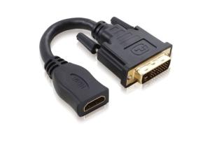 Wholesale HDMI female to DVI male short cable adapter gold plated connector from china suppliers
