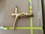golden beer tap made of brass with stainless steel probe , for beer tower and