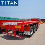 Tri - axle 40ft flat deck commercial flatbed trailers for transport containers ,