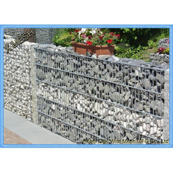 Heavy Galvanized Welded Gabion Baskets , Garden Rock Gabion Baskets Canal Lining