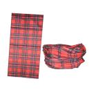 Wholesale micro-polyester checkered pattern seamless tube scarf 10pcs per order